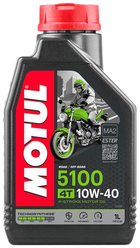 MOTUL 5100 4T 10W40 1 л. Полусинтетическое моторное масло 10W-40