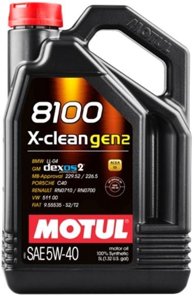 MOTUL 8100 X-CLEAN GEN2 5W40 5 л. Синтетическое моторное масло