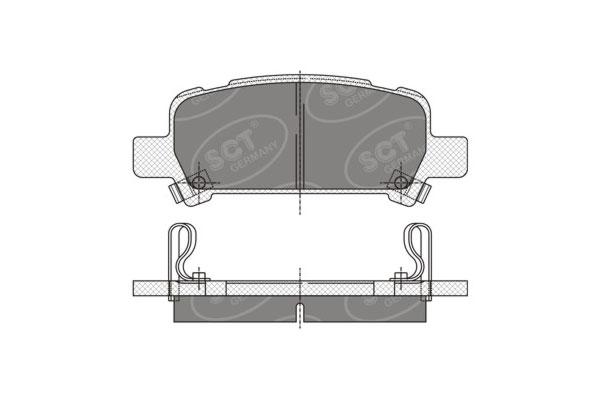 SCT SP 341 Тормозные колодки (комплект 4 шт.) SP341