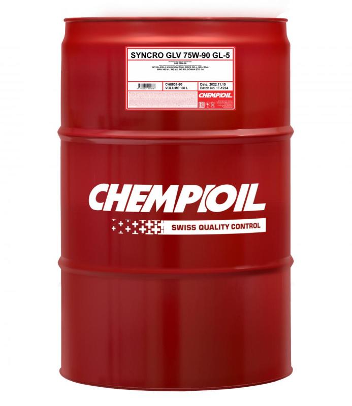 8801 CHEMPIOIL SYNCRO GLV 75W90 60 л. Cинтетическое трансмиссионное масло 75W-90