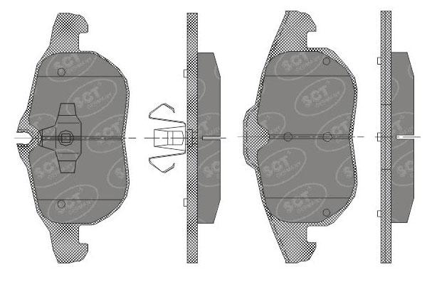 SCT SP 431 Тормозные колодки (комплект 4 шт.) SP431