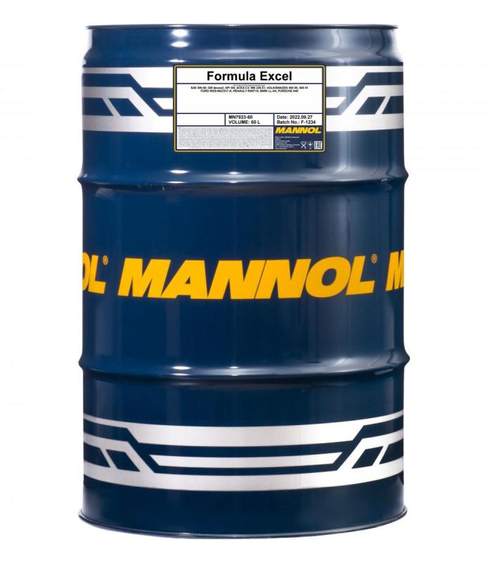 7923 MANNOL FORMULA EXCEL 5W40 60 л. Синтетическое моторное масло 5W-40