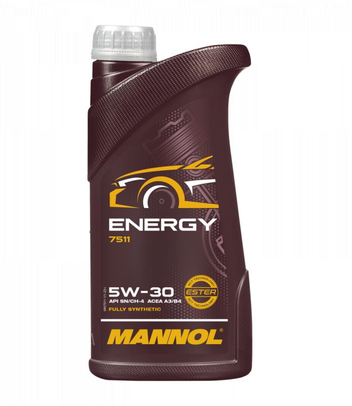 7511 MANNOL ENERGY 5W30 1 л. Синтетическое моторное масло 5W-30