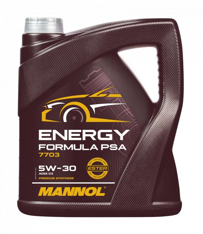 7703 MANNOL ENERGY FORMULA PSA 5W30 4 л. Синтетическое моторное масло 5W-30