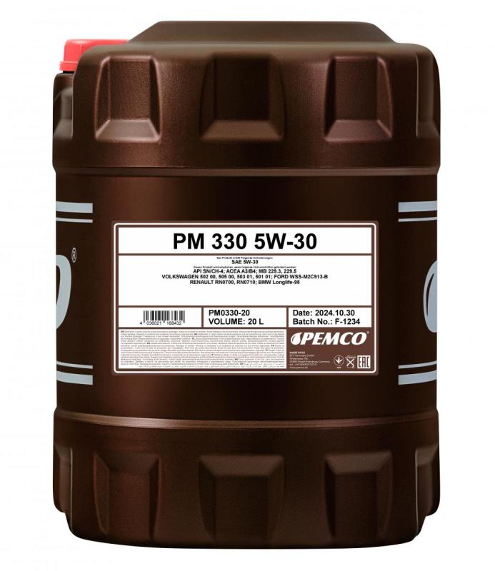 PEMCO 330 5W30 20 л. Синтетическое моторное масло 5W-30