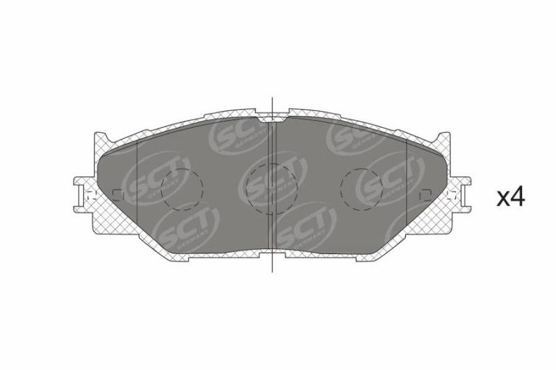 SCT SP 720 Тормозные колодки (комплект 4 шт.) SP720