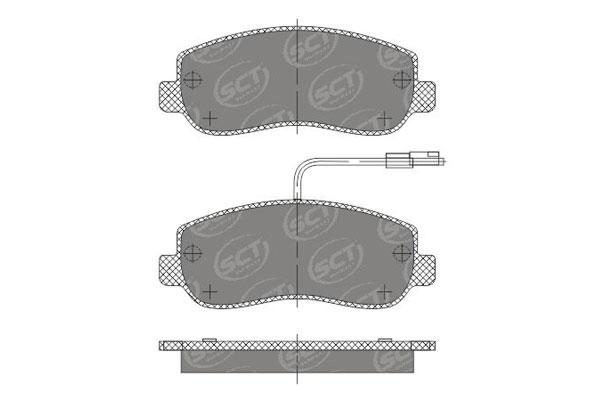 SCT SP 702 Тормозные колодки (комплект 4 шт.) SP702