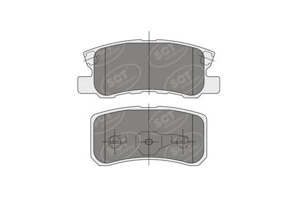 SCT SP 343 Тормозные колодки (комплект 4 шт.) SP343