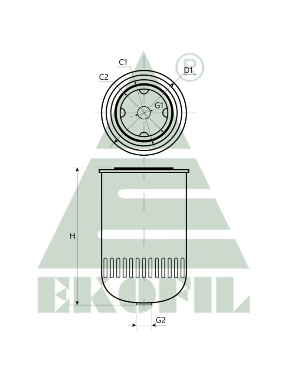 EKO-02.312 EKOFIL Масляный фильтр EKO02312