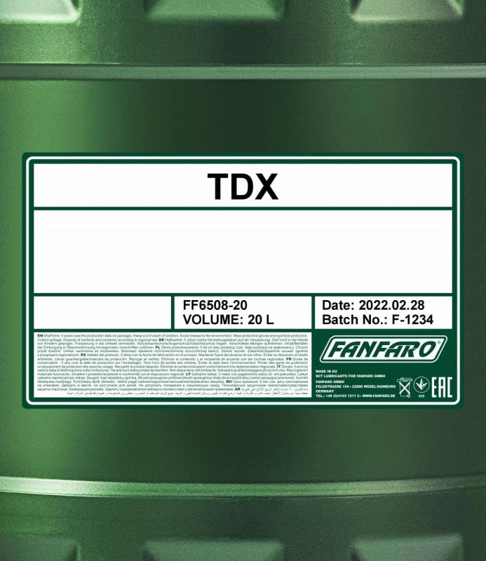 6508 FANFARO TDX 10W40 20 л. Полусинтетическое моторное масло 10W-40