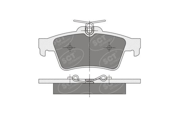 SCT SP 357 Тормозные колодки (комплект 4 шт.) SP357