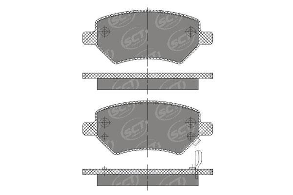 SCT SP 696 Тормозные колодки (комплект 4 шт.) SP696