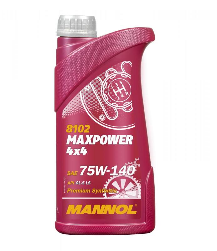 8102 MANNOL MAXPOWER 4x4 75W140 1 л. Синтетическое трансмиссионное масло 75W-140