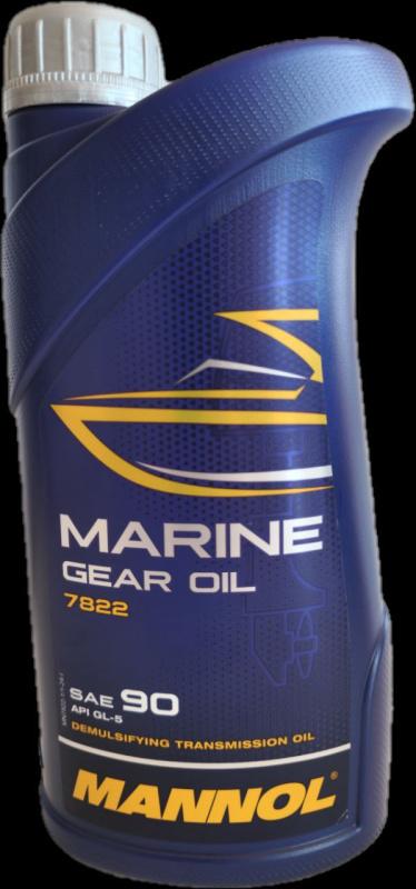 7822 MANNOL MARINE GEAR OIL SAE 90 1 л. Масло для редуктора лодочных моторов