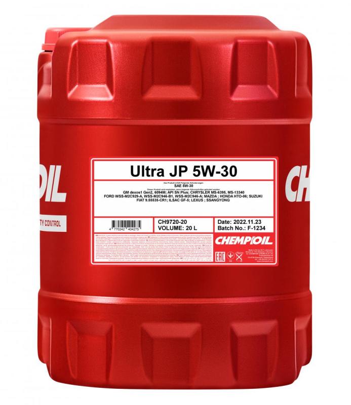 9720 CHEMPIOIL ULTRA JP 5W30 20 л. Синтетическое моторное масло 5W-30