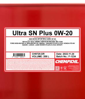 9725 CHEMPIOIL ULTRA SN PLUS 0W20 208 л. Синтетическое моторное масло 0W-20