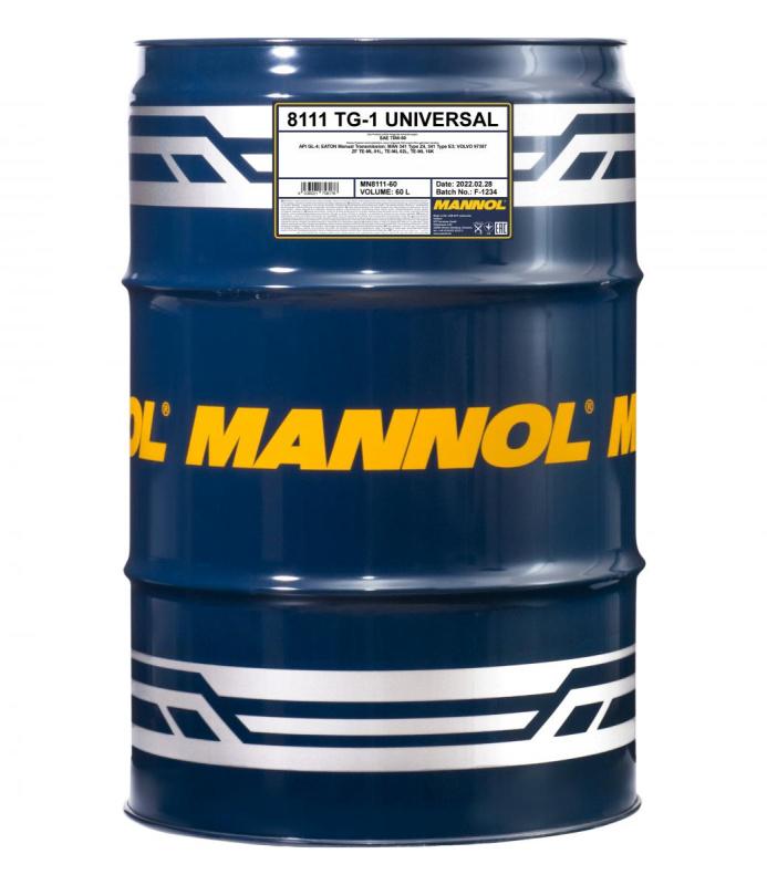 8111 MANNOL TG-1 UNIVERSAL 75W80 60 л. Синтетическое трансмиссионное масло 75W-80