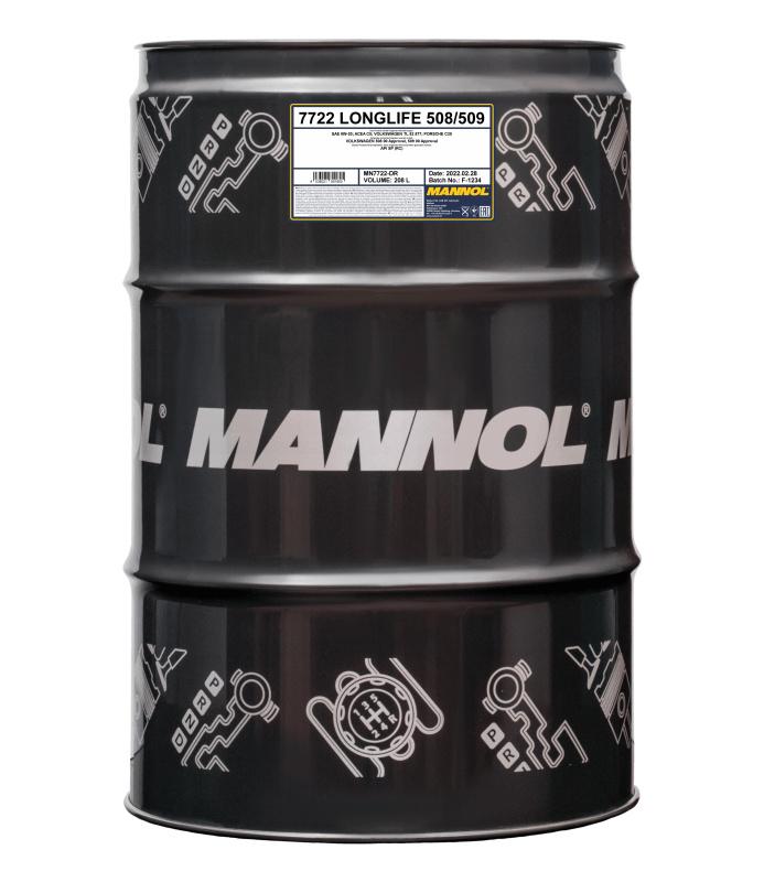 7722 MANNOL LONGLIFE 508/509 0W20 208 л. Синтетическое моторное масло 0W-20