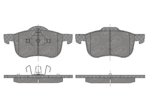 SCT SP 655 Тормозные колодки (комплект 4 шт.) SP655