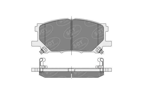 SCT SP 348 Тормозные колодки (комплект 4 шт.) SP348