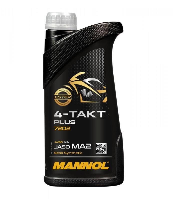 7202 MANNOL 4-TAKT PLUS 10W40 1 л. Полусинтетическое моторное масло для мотоциклов 10W-40