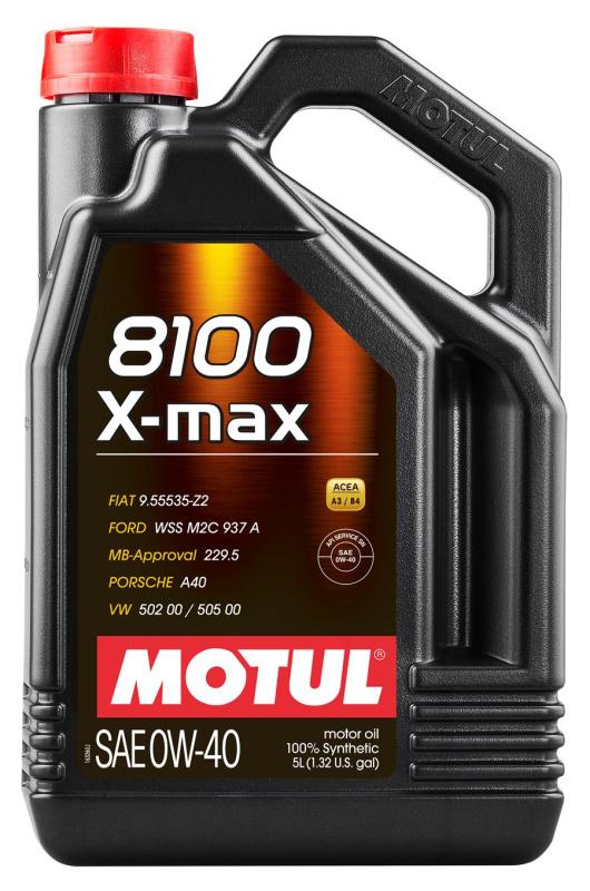 MOTUL 8100 X-MAX 0W40 5 л. Синтетическое моторное масло 0W-40