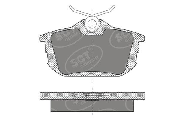 SCT SP 608 Тормозные колодки (комплект 4 шт.) SP608