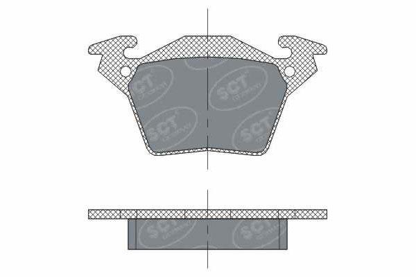 SCT SP 302 Тормозные колодки (комплект 4 шт.) SP302