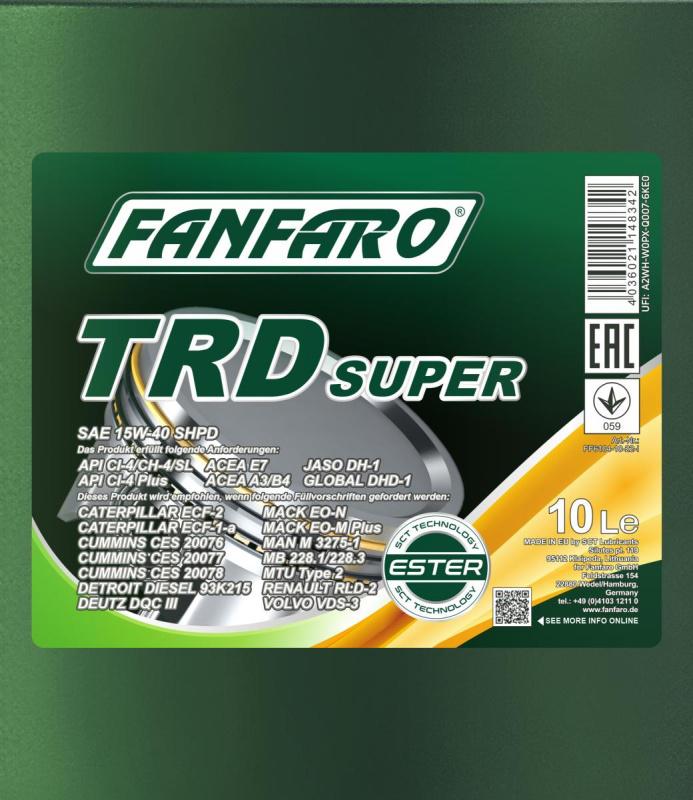 6104 FANFARO TRD SUPER SHPD 15W40 10 л. Минеральное моторное масло 15W-40