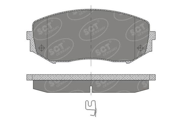 SCT SP 482 Тормозные колодки (комплект 4 шт.) SP482