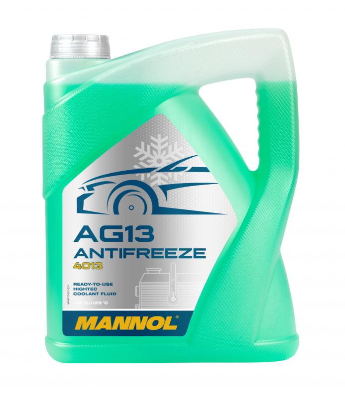 4013 MANNOL ANTIFREEZE HIGHTER AG13 5 л. Готовый раствор охлаждающей жидкости зеленый