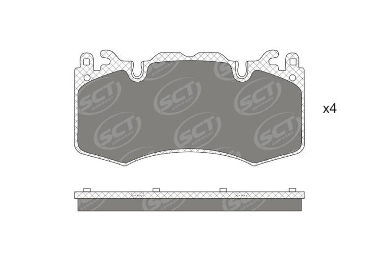 SCT SP 743 Тормозные колодки (комплект 4 шт.) SP743