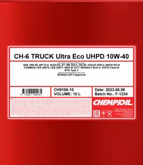 9106 CHEMPIOIL TRUCK ULTRA ECO UHPD CH-6 10W40 10 л. Синтетическое моторное масло 10W-40