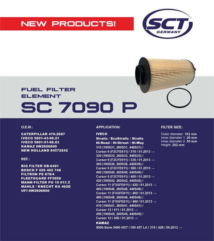 SCT SC 7090 P Топливный фильтр SC7090P