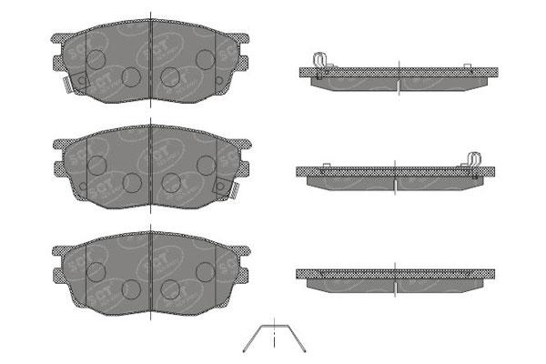 SCT SP 443 Тормозные колодки (комплект 4 шт.) SP443