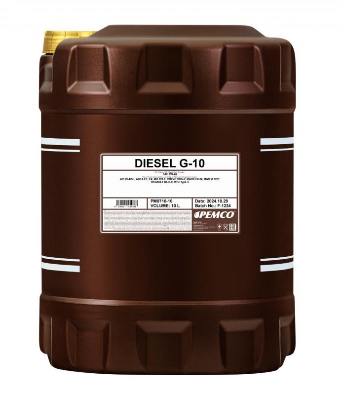 PEMCO DIESEL G-10 UHPD 5W40 10 л. Синтетическое моторное масло 5W-40