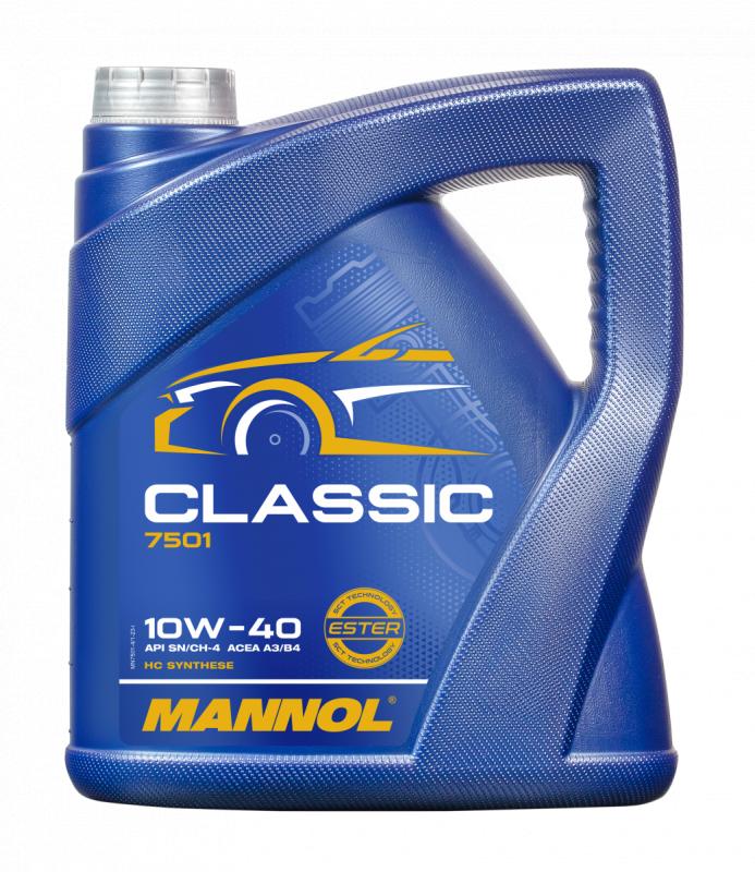 7501 MANNOL CLASSIC 10W40 4 л. Полусинтетическое моторное масло 10W-40