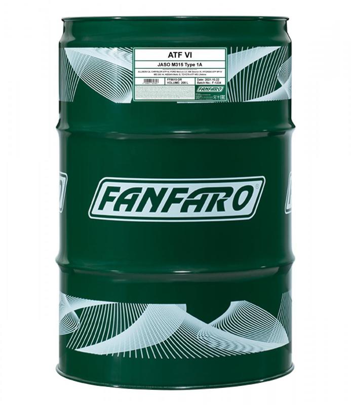 8615 FANFARO ATF VI 208 л. Синтетическое трансмиссионное масло
