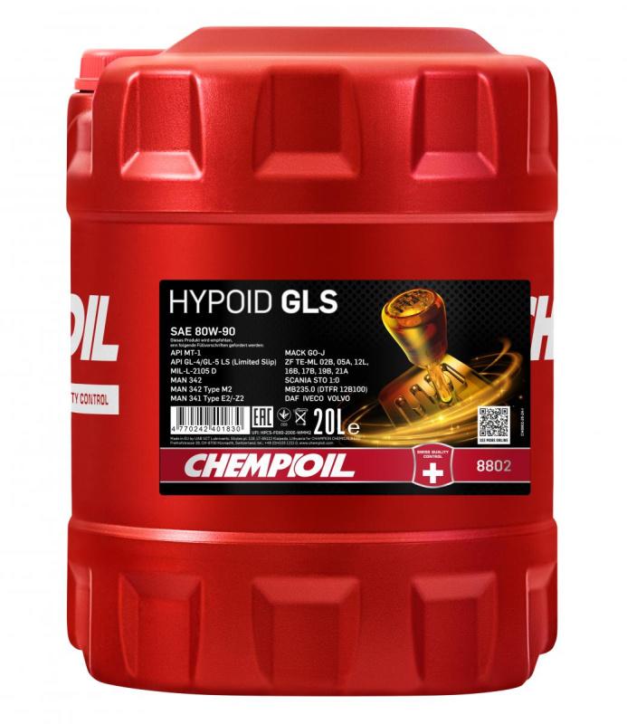 8802 CHEMPIOIL HYPOID GLS 80W90 20 л. Минеральное трансмиссионное масло 80W-90