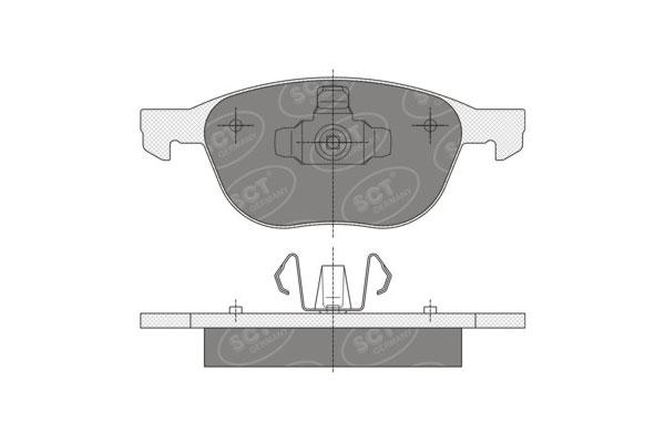 SCT SP 358 Тормозные колодки (комплект 4 шт.) SP358