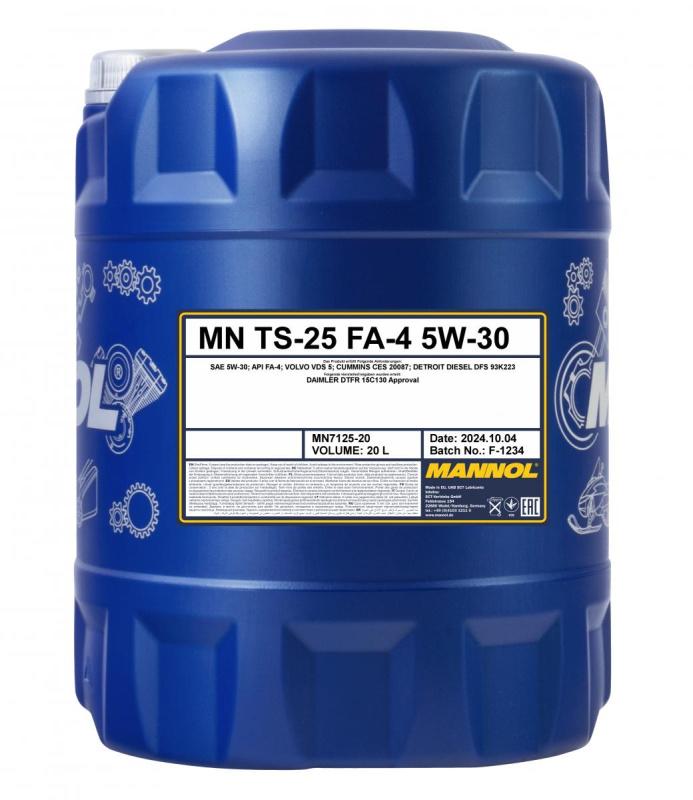 7125 MANNOL TS-25 FA-4 5W30 20 л. Синтетическое моторное масло 5W-30