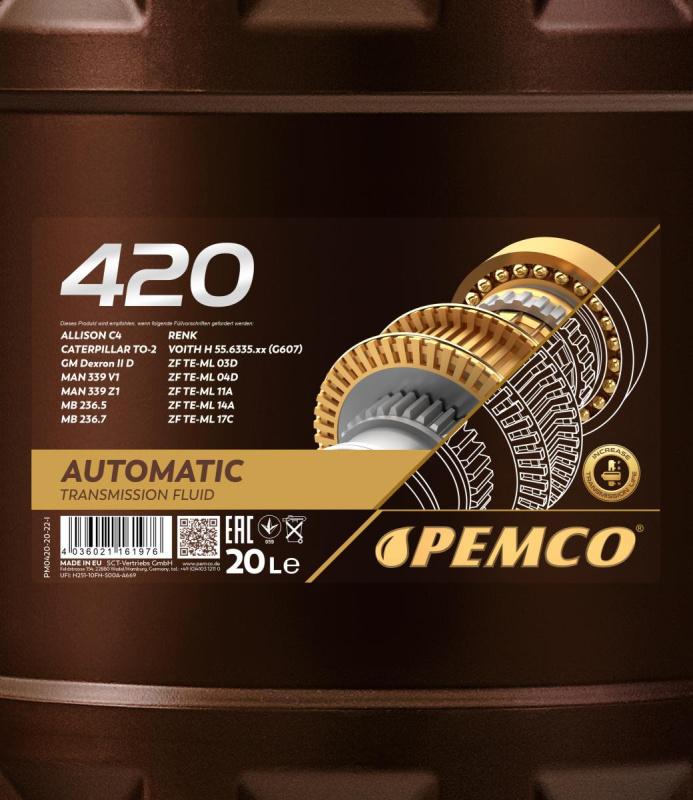 PEMCO 420 ATF D II 20 л. Минеральное трансмиссионное масло