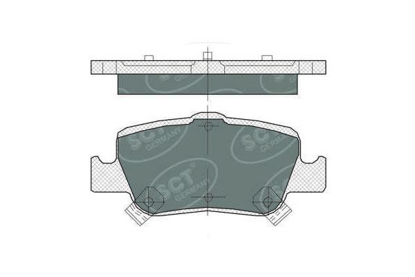 SCT SP 382 Тормозные колодки (комплект 4 шт.) SP382